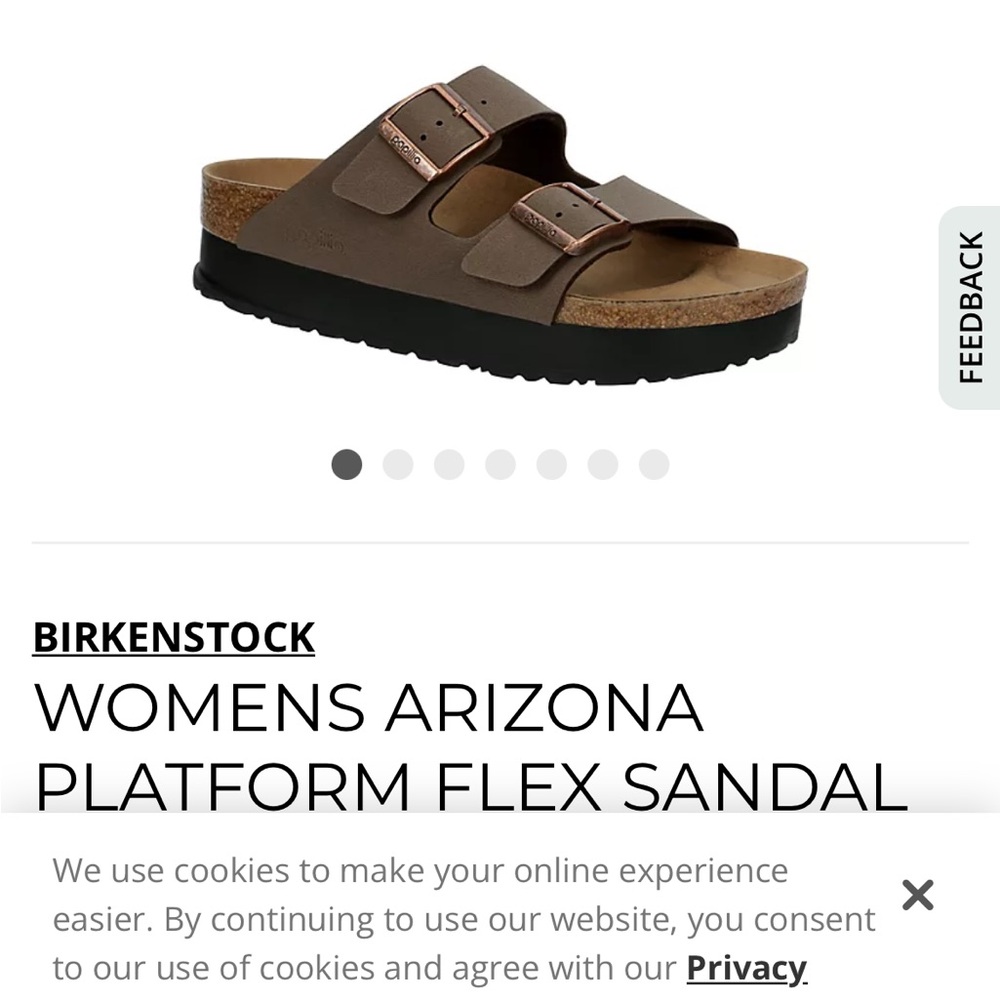 Papillio by Birkenstock Women's Arizona Flex Platform Birko-Flor Sandals 8 8.5